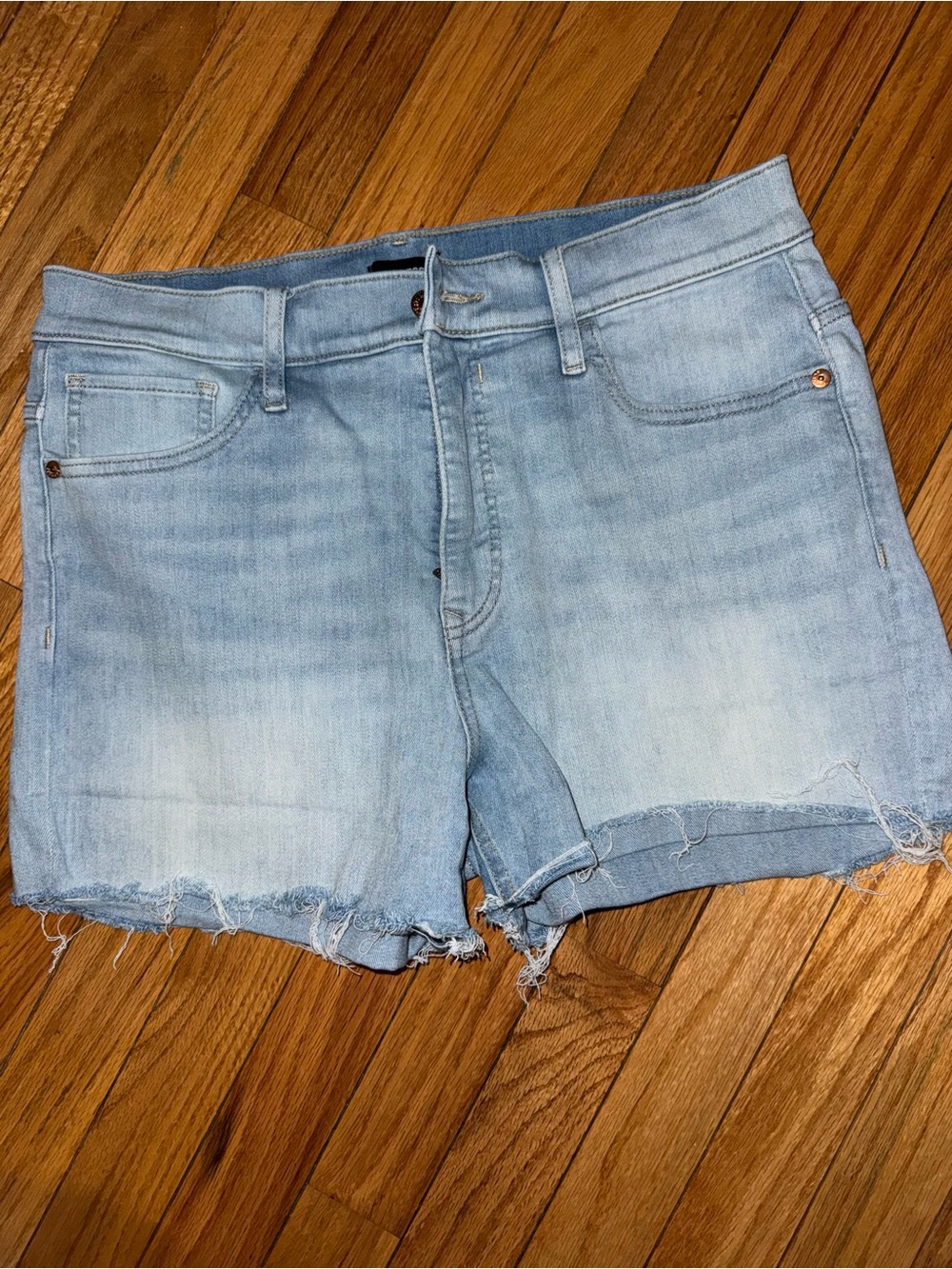 Express Light Wash Denim Shirts Size 10 - Picture 2 of 6